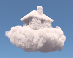 Image showing House shape clouds