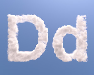 Image showing Letter D cloud shape