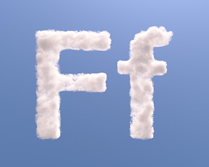 Image showing Letter F cloud shape