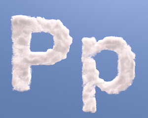 Image showing Letter P cloud shape