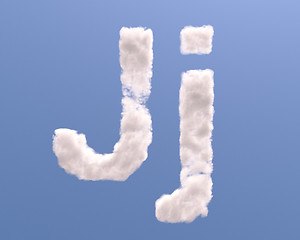 Image showing Letter J cloud shape