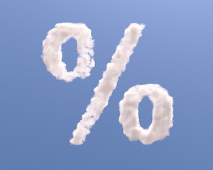 Image showing Percent shape clouds