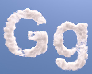 Image showing Letter G cloud shape