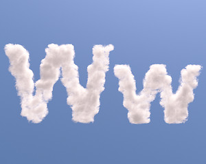 Image showing Letter W cloud shape