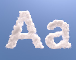 Image showing Letter A cloud shape