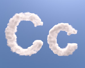 Image showing Letter C cloud shape
