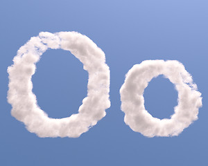 Image showing Letter O cloud shape