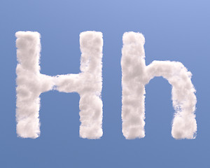 Image showing Letter H cloud shape