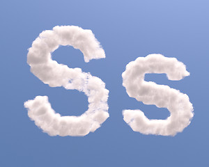 Image showing Letter S cloud shape