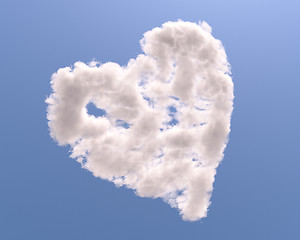 Image showing Heart shaped cloud