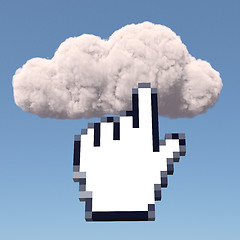 Image showing Cloud with hand cursor