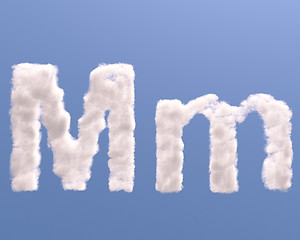 Image showing Letter M cloud shape