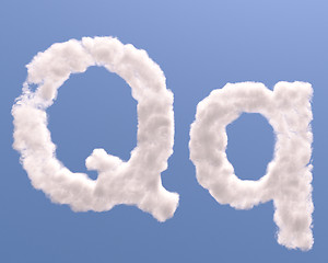 Image showing Letter Q cloud shape