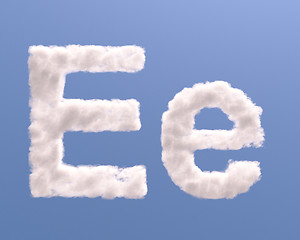 Image showing Letter E cloud shape