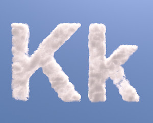 Image showing Letter K cloud shape