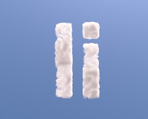 Image showing Letter I cloud shape