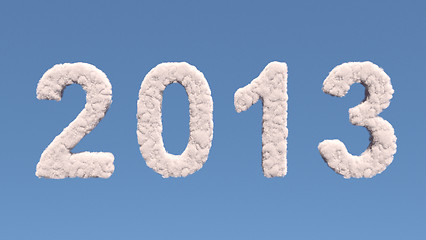 Image showing New year 2012 cloud shape