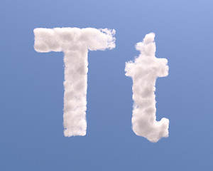 Image showing Letter T cloud shape