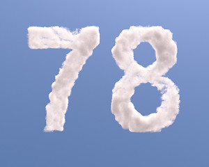 Image showing Number 7 and 8 cloud shape