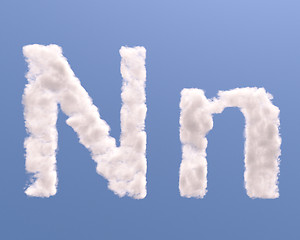 Image showing Letter N cloud shape