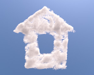 Image showing House shape clouds