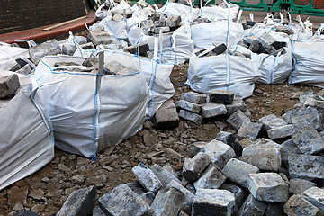 Image showing Cobblestones in bags