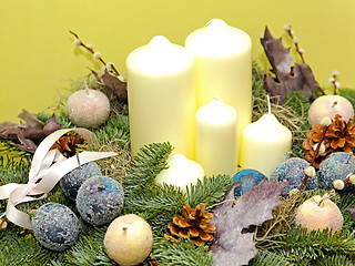 Image showing Christmas candles