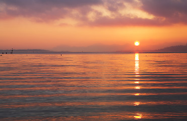 Image showing Sunset on the Mediterranean