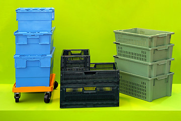 Image showing Plastic crates