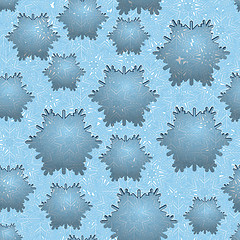Image showing Snowflake cut of paper seamless 