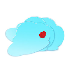 Image showing Clouds with pushpin 