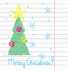 Image showing Crayon Merry Christmas 