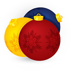 Image showing Christmas three  balls 