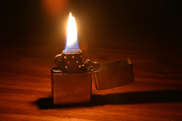 Image showing Lit lighter