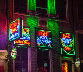 Image showing Red Light Bar in Amsterdam