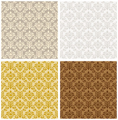 Image showing Damask Seamless Color Set