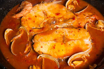 Image showing Hake in cider sauce