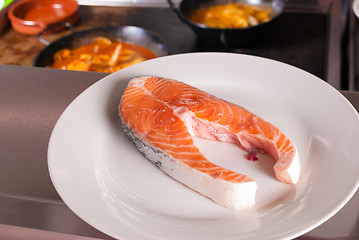 Image showing Raw salmon