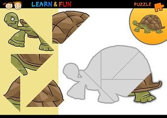 Image showing Cartoon turtle puzzle game