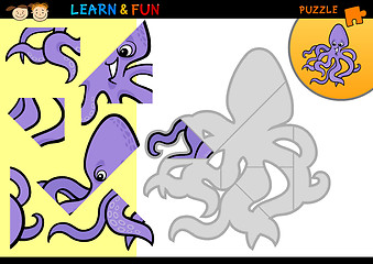 Image showing Cartoon octopus puzzle game