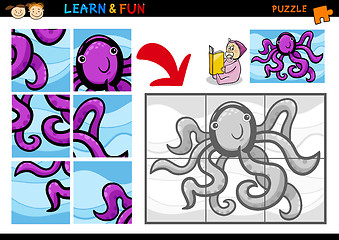 Image showing Cartoon octopus puzzle game