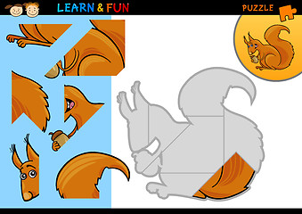 Image showing Cartoon squirrel puzzle game