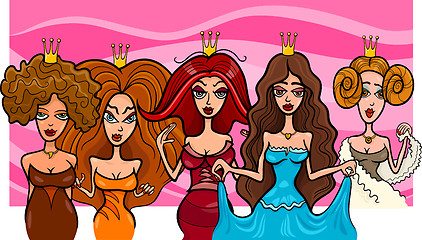 Image showing Fantasy Princesses or Queens