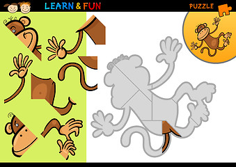 Image showing Cartoon monkey puzzle game