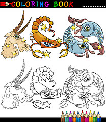 Image showing Fantasy animals characters for coloring