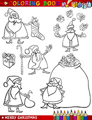 Image showing Cartoon Christmas Themes for Coloring