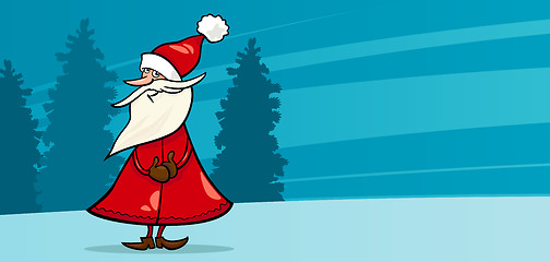 Image showing funny Santa Claus cartoon card