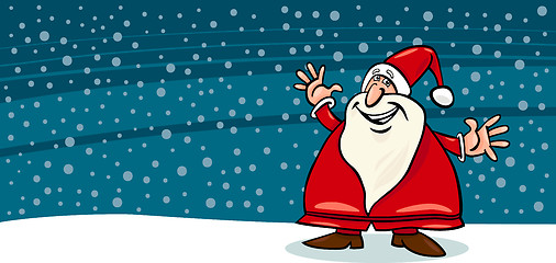 Image showing happy Santa Claus cartoon card