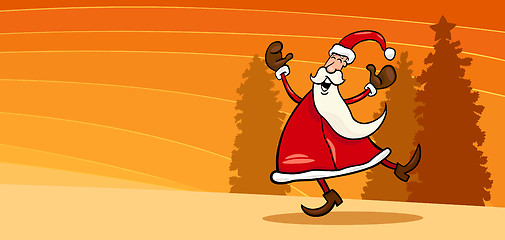 Image showing happy Santa Claus cartoon card