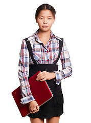 Image showing Asian Girl With Laptop